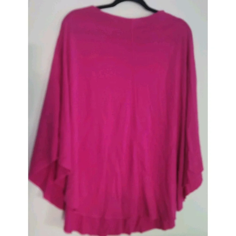 Merino Wool Poncho One Size New Zealand 100% Wool Pink Lightweight Travel Wrap